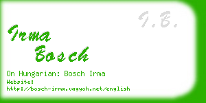 irma bosch business card